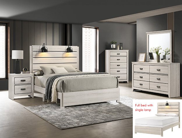 B6810 SETB6810 CARTER BEDROOM GROUP WHITE