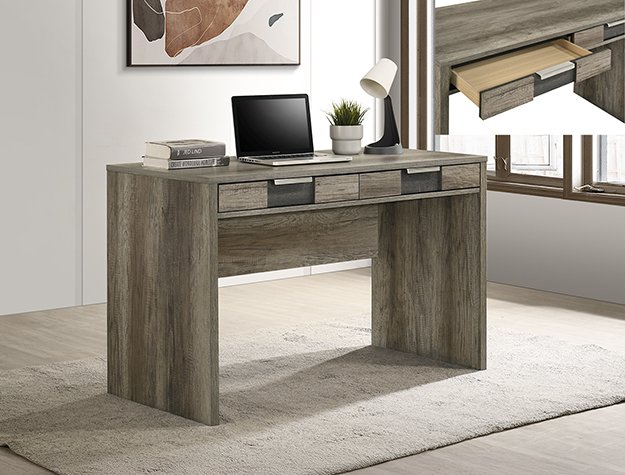 B6830-DESK B6830-DESK RANGLEY WRITING DESK-GREY/BROWN