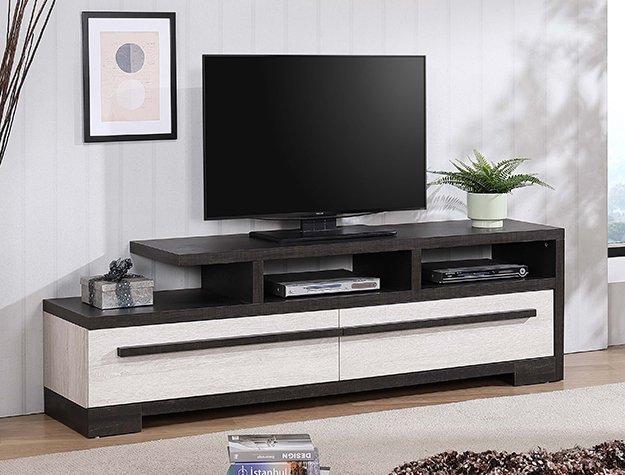 B8162-9 B8162-9 REMINGTON TV STAND CHALK/EBONY