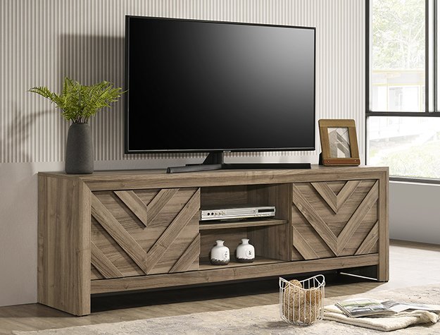 B9332-9 B9332-9 VALOR TV STAND-LIGHT BROWN