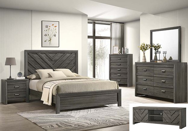 B9335 SETB9335 VALOR BEDROOM GROUP GREY