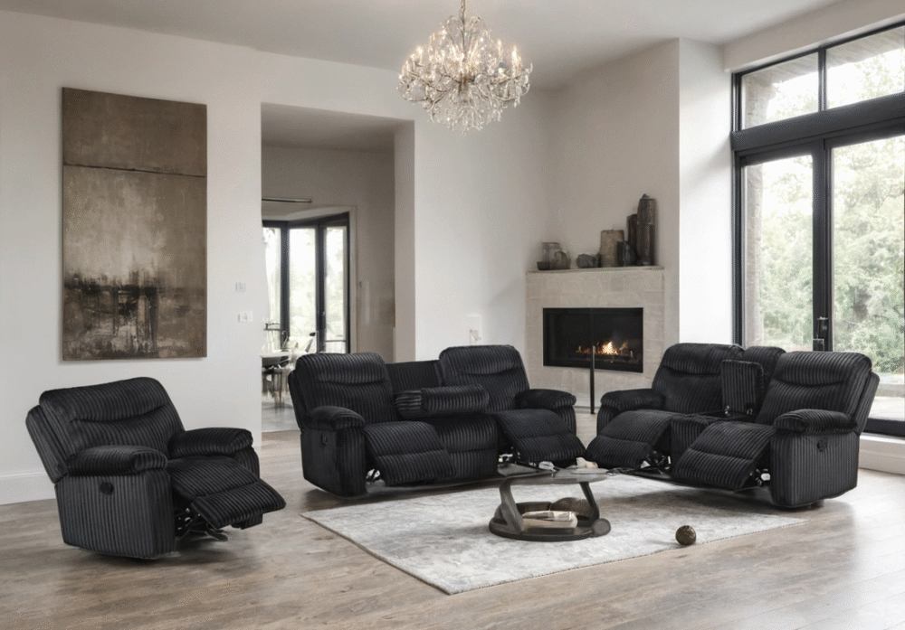 bravo-black_orig BRAVO - Black 3pc Reclining Set