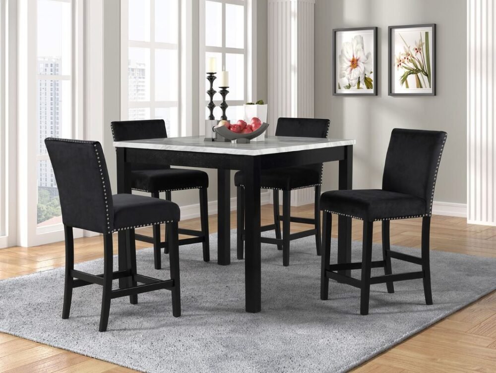 dior-black-e_orig Dior - Black Pub Table + 4 Chair Set