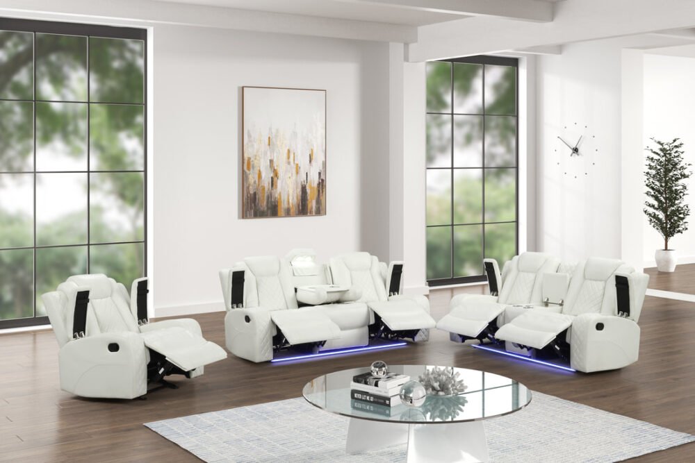 luz-white-set-1_orig Luz White - 3PC Reclining Set