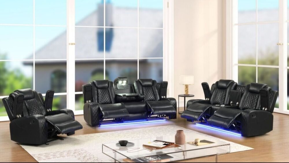 luzblack-set-2 Luz Black - 3PC Reclining Set