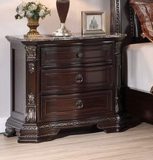 B3000 - Marble Top Nightstand