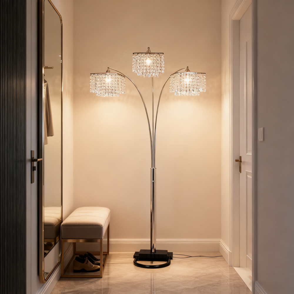 livinglamp 84'' Chrome Tree Floor Lamp